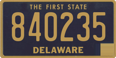 DE license plate 840235