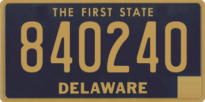 DE license plate 840240