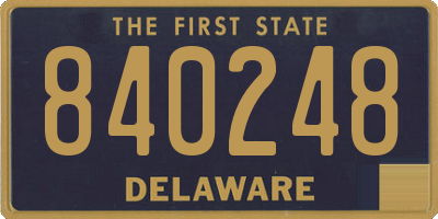 DE license plate 840248