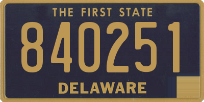DE license plate 840251