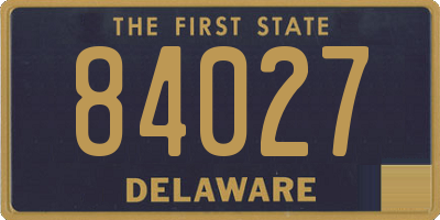 DE license plate 84027