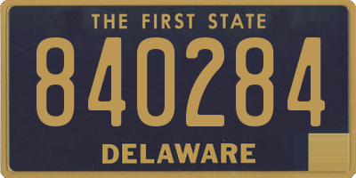 DE license plate 840284