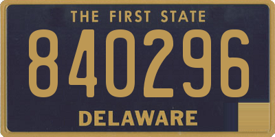 DE license plate 840296