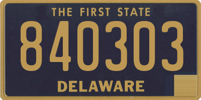 DE license plate 840303