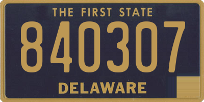 DE license plate 840307
