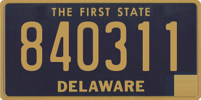 DE license plate 840311
