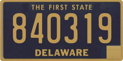 DE license plate 840319