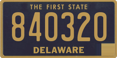 DE license plate 840320