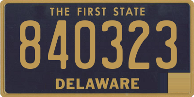 DE license plate 840323
