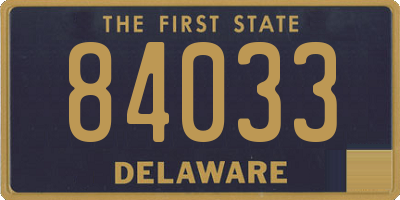 DE license plate 84033