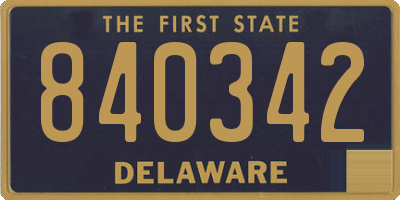 DE license plate 840342
