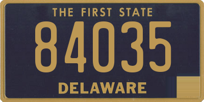 DE license plate 84035