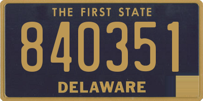 DE license plate 840351