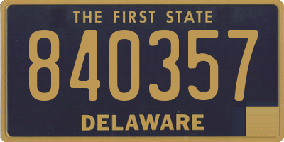 DE license plate 840357