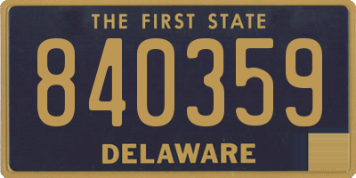 DE license plate 840359