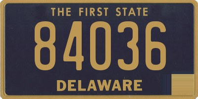 DE license plate 84036
