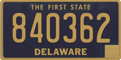 DE license plate 840362