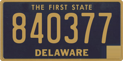 DE license plate 840377