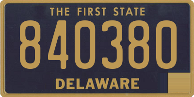 DE license plate 840380