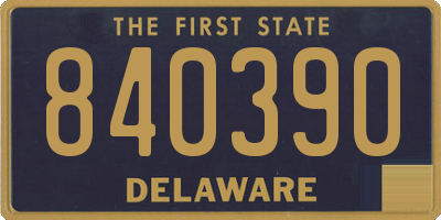 DE license plate 840390