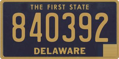 DE license plate 840392