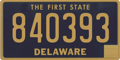 DE license plate 840393
