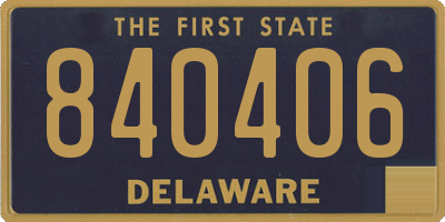 DE license plate 840406