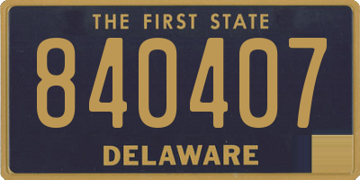 DE license plate 840407
