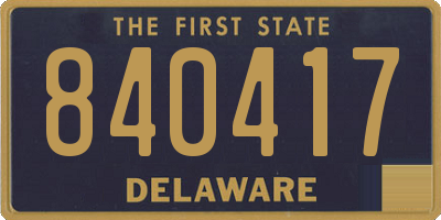 DE license plate 840417