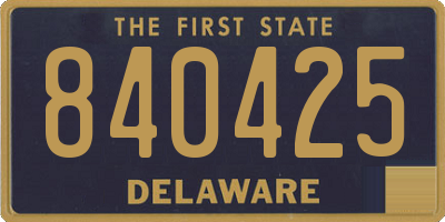 DE license plate 840425
