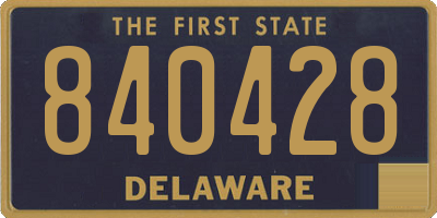 DE license plate 840428
