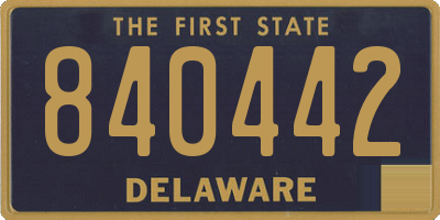 DE license plate 840442