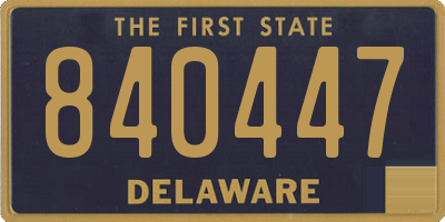 DE license plate 840447