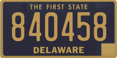 DE license plate 840458