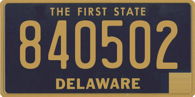 DE license plate 840502
