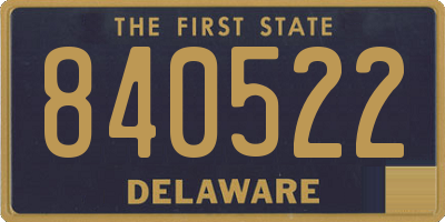 DE license plate 840522