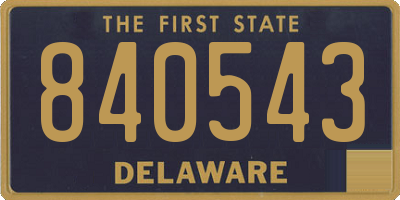 DE license plate 840543