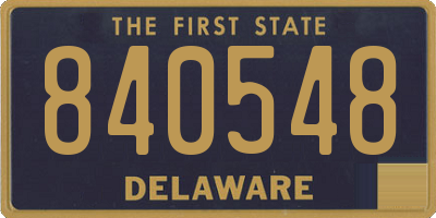 DE license plate 840548