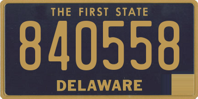 DE license plate 840558