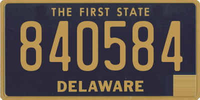 DE license plate 840584