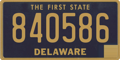 DE license plate 840586