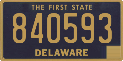 DE license plate 840593
