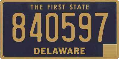 DE license plate 840597