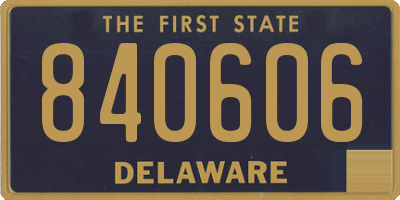 DE license plate 840606