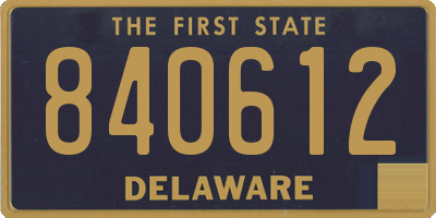 DE license plate 840612