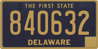 DE license plate 840632