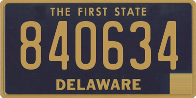 DE license plate 840634
