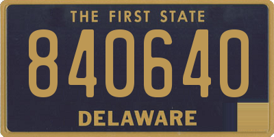 DE license plate 840640