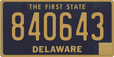 DE license plate 840643
