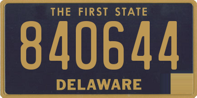DE license plate 840644